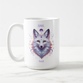 April Geburtsmonat Spirit Animal Fox Kaffeetasse