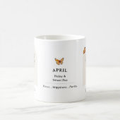 April-Geburtsmonats-Blumen-Tasse Kaffeetasse (Mittel)
