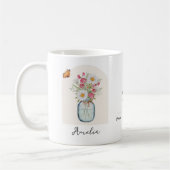 April-Geburtsmonats-Blumen-Tasse Kaffeetasse (Links)