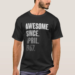 April Geburtstag 56. Dekoration 56 Jahre alter Vin T-Shirt