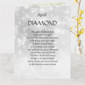 April Geburtstag Birthstone Diamond Gruß Karte (Gelbe Blume)