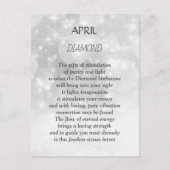 April Geburtstag Birthstone Diamond Postkarte (Vorderseite)