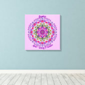 April Geburtstag Blume Personalisiert Daisy Mandal Leinwanddruck (Insitu (Holzboden))