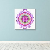 April Geburtstag Blume Personalisiert Daisy Mandal Leinwanddruck (Insitu (Holzboden))