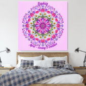 April Geburtstag Blume Personalisiert Daisy Mandal Leinwanddruck (Insitu (Schlafzimmer))