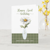 April Geburtstag Daisy Birth Month Blume Karte (Gelbe Blume)