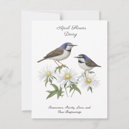 April Geburtstag Monat Blume Daisy geerbt Geburtst (Vorderseite)