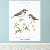 April Geburtstag Monat Blume Daisy geerbt Geburtst Leinwanddruck (Insitu (Holzboden))