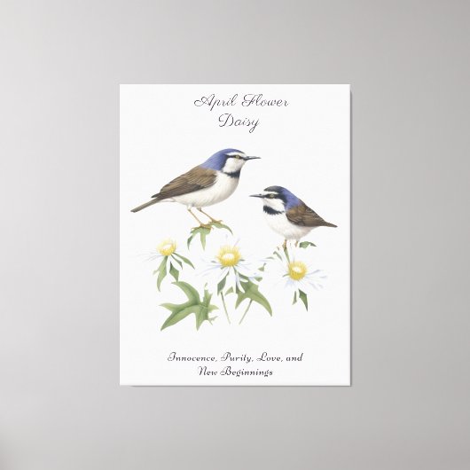 April Geburtstag Monat Blume Daisy geerbt Geburtst Leinwanddruck (Vorderseite)