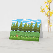 April Geburtstag Niedlich Bunny mit Daisies Karte (Gelbe Blume)