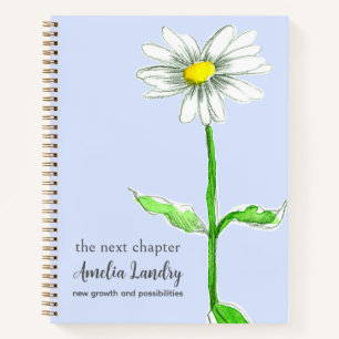 April Geburtstags-Blumen Journal Shasta Daisy Lila Notizblock