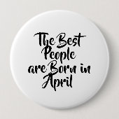 "April" Geburtstags-Knopf Button (Vorderseite)