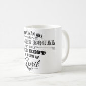 April-Geburtstags-Tasse Kaffeetasse (VorderseiteRechts)