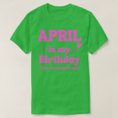 April Geburtstagsgeschenk T-Shirt (Design vorne)
