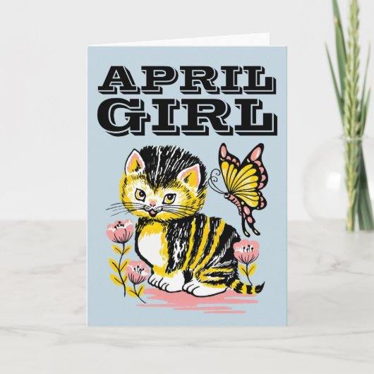 APRIL GEBURTSTAGSGRÜSSE KARTEN (Vorderseite)