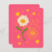 April Geburtstagsmonatskarte (Daisy) Feiertagskarte (Vorne/Hinten)