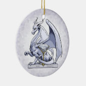 April Geburtsteinzeitdrache: Diamant-Ornament Keramik Ornament (Rechts)