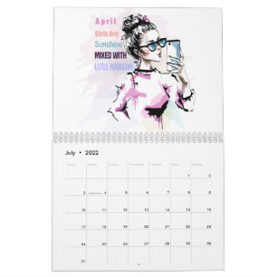 April Girls 2021 T - Shirt Kalender