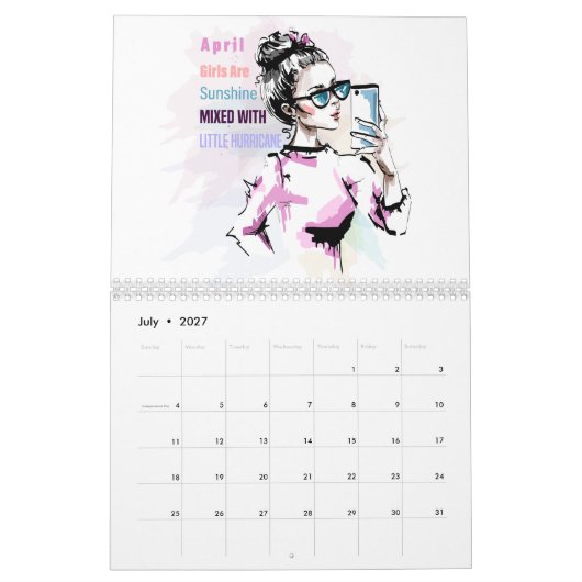 April Girls 2021 T - Shirt Kalender (Jul 2027)