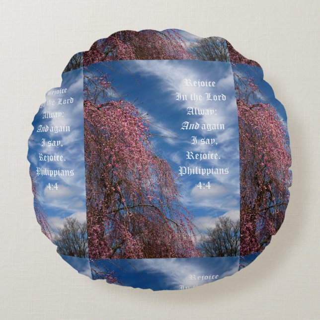 April Himmel mit den Philippinen 4:4 Rundes Kissen (Vorderseite)