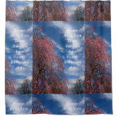 April-Himmel mit Philipper 4:4 Duschvorhang (Vorderseite)