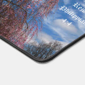 April-Himmel mit Philipper 4:4 Schreibtischunterlage (Ecke)