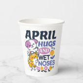 April Hugs und Nassnasen - Niedliche Hunde und Kat Pappbecher (Vorderseite)