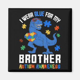 April ich tragen Blue für Bruder Dinosaurier Autis Magnet