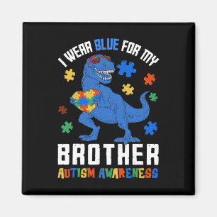 April ich tragen Blue für Bruder Dinosaurier Autis Magnet