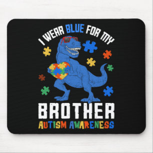 April ich tragen Blue für Bruder Dinosaurier Autis Mousepad