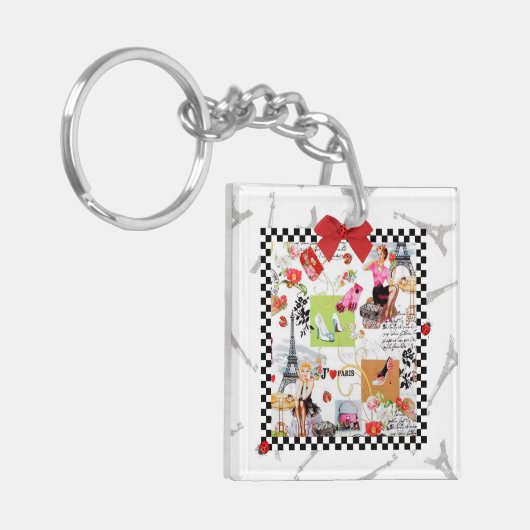 April in Paris 1 Schlüsselanhänger (Vorderseite links)