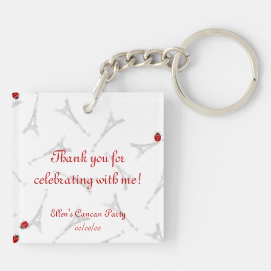 April in Paris 1 Schlüsselanhänger (Rückseite)