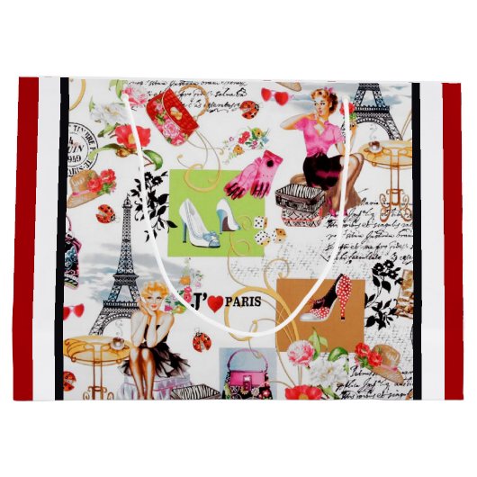 April in Paris 2 Große Geschenktüte (Rückseite)