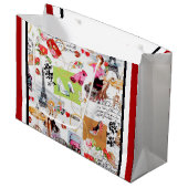 April in Paris 2 Große Geschenktüte (Vorderseite Schrägansicht)