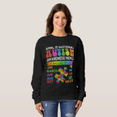 April is National Autism Awareness Month Boy Girl  Sweatshirt (Vorne ganz)