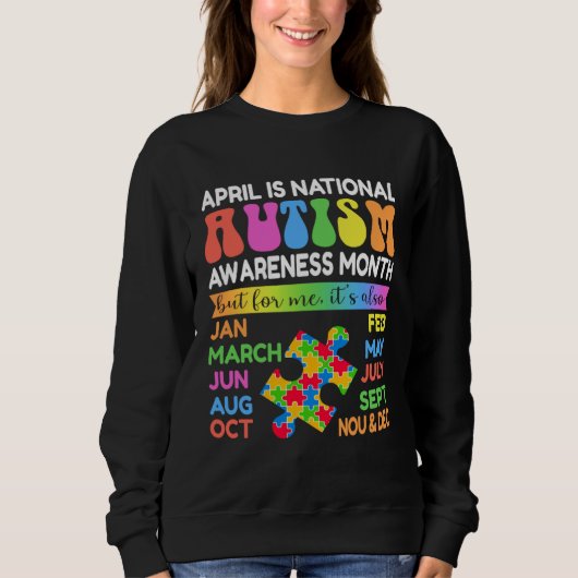 April is National Autism Awareness Month Boy Girl Sweatshirt (Vorderseite)