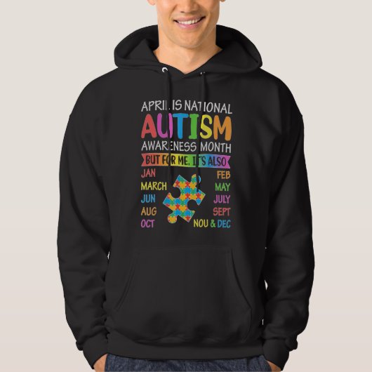April is National Autism Awareness Month Kids Boy  Hoodie (Vorderseite)