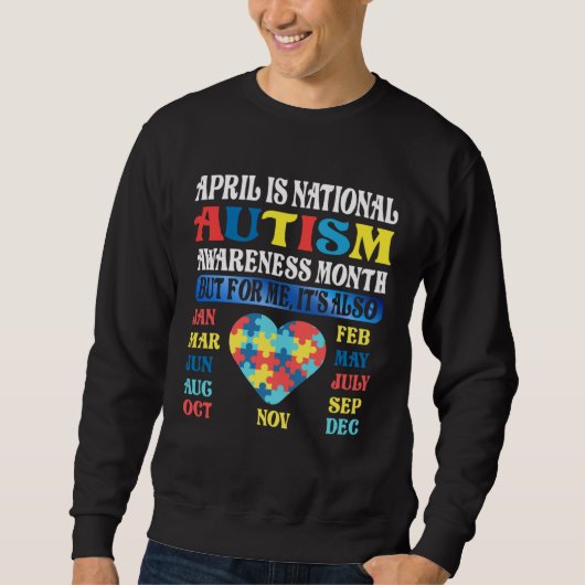 April is National Autism Awareness Month Kids Boy Sweatshirt (Vorderseite)