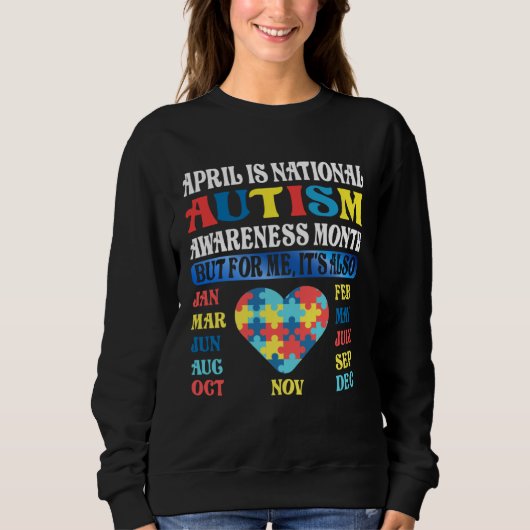 April is National Autism Awareness Month Kids Boy  Sweatshirt (Vorderseite)
