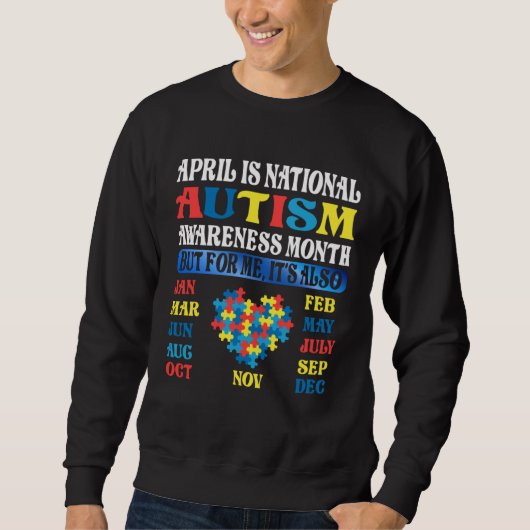 April is National Autism Awareness Month Kids Boy  Sweatshirt (Vorderseite)