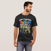 April Is National Autism Awareness Month Puzzle Pi T-Shirt (Vorne ganz)