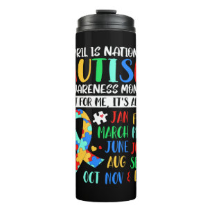 April is National Autism Awareness Month Thermosbecher