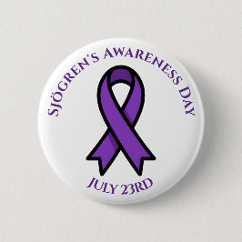 April is Sjögren's Awareness Day | Purple Ribbon Button