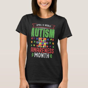 April ist Autsim Bewusstsein Monat Autismus Bewuss T-Shirt