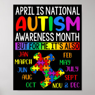 April ist der Monat der Aufklärung über Autismus K Poster