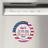 April ist mein Best Of List Magnet (In Situ (Geschirrspüler))