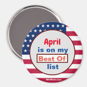 April ist mein Best Of List Magnet (Vorderseite/Rückseite)