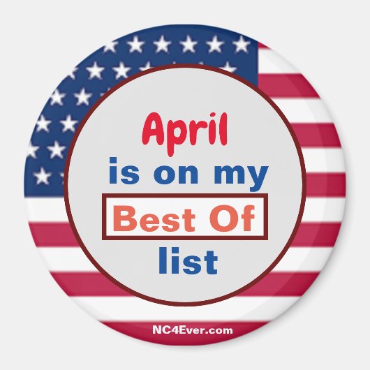 April ist mein Best Of List Magnet (Vorne)