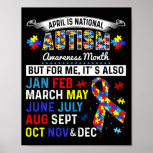 April ist Monat des Autismus-Bewusstseins und jede Poster