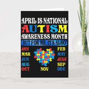 April ist Nationaler Monat des Autismus-Bewusstsei Karte